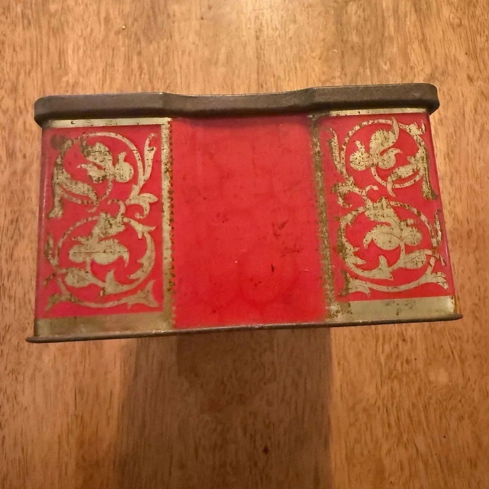 Vintage A.S. Wilkin Cremona Park Red Boy Toffee‎ tin, likely dating 1930's